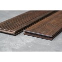 ☺ Pack de 1.03 m² : 4 Lames de Terrasse Bamboo en Bambou 2 Faces (lisse et striée) 20x139 en 1.85m + Clips et Vis