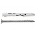 50 Chevilles nylon universelles à haut rendement T-NUX A INOX A4 à tête fraisée