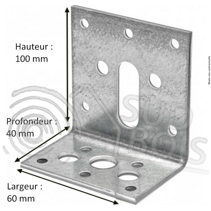 Equerre à talon de menuisier métallique 40 cm de L'Atelier Chez Soi