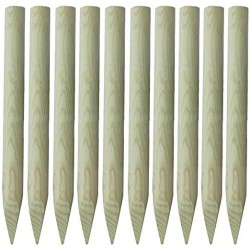 ☺Lot de Piquets de Clôture Bois Bordures de Jardin à Planter en Pin Classe 4