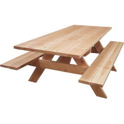 Table Banc de Pique-Nique Bois Douglas 2m 6 personnes Livraison Gratuite FR