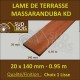 Lame Terrasse Massaranduba KD 20x140 Lisse 2 Faces 20x140 0.92m