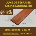 ♦ Lame Terrasse Massaranduba KD 20x140 Lisse 2 Faces 20x140 1.83m