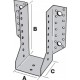 Sabot de Solive / Charpente à Ailes Extérieures 45x108 x 2 mm AE 260