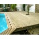 ☺ Kit 5 m² Terrasse Douglas Autoclave Marron 28x120 Livraison Gratuite